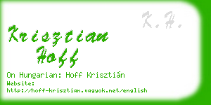 krisztian hoff business card